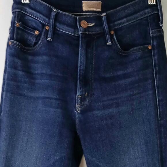 Mother SZ 25/2 The Insider Crop Step Fray Jeans Home Movies Wash Raw Hem - Picture 3 of 9